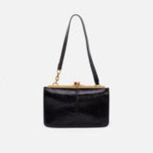 Vivian Shoulder Bag Polished Leather Black